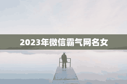 2023年微信霸气网名女(2023微信霸气网名女生)